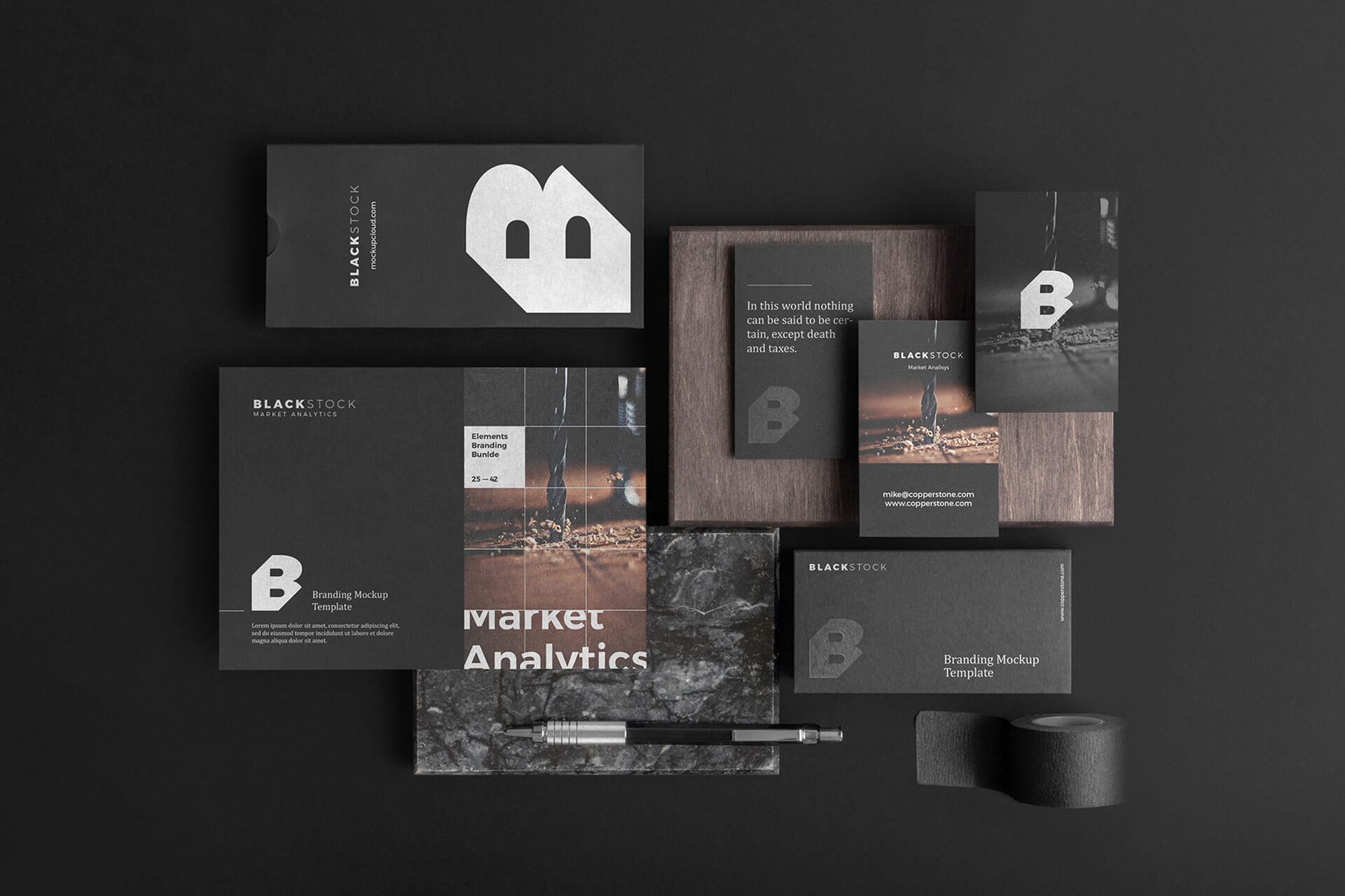 Corporate identity mockup graphic design